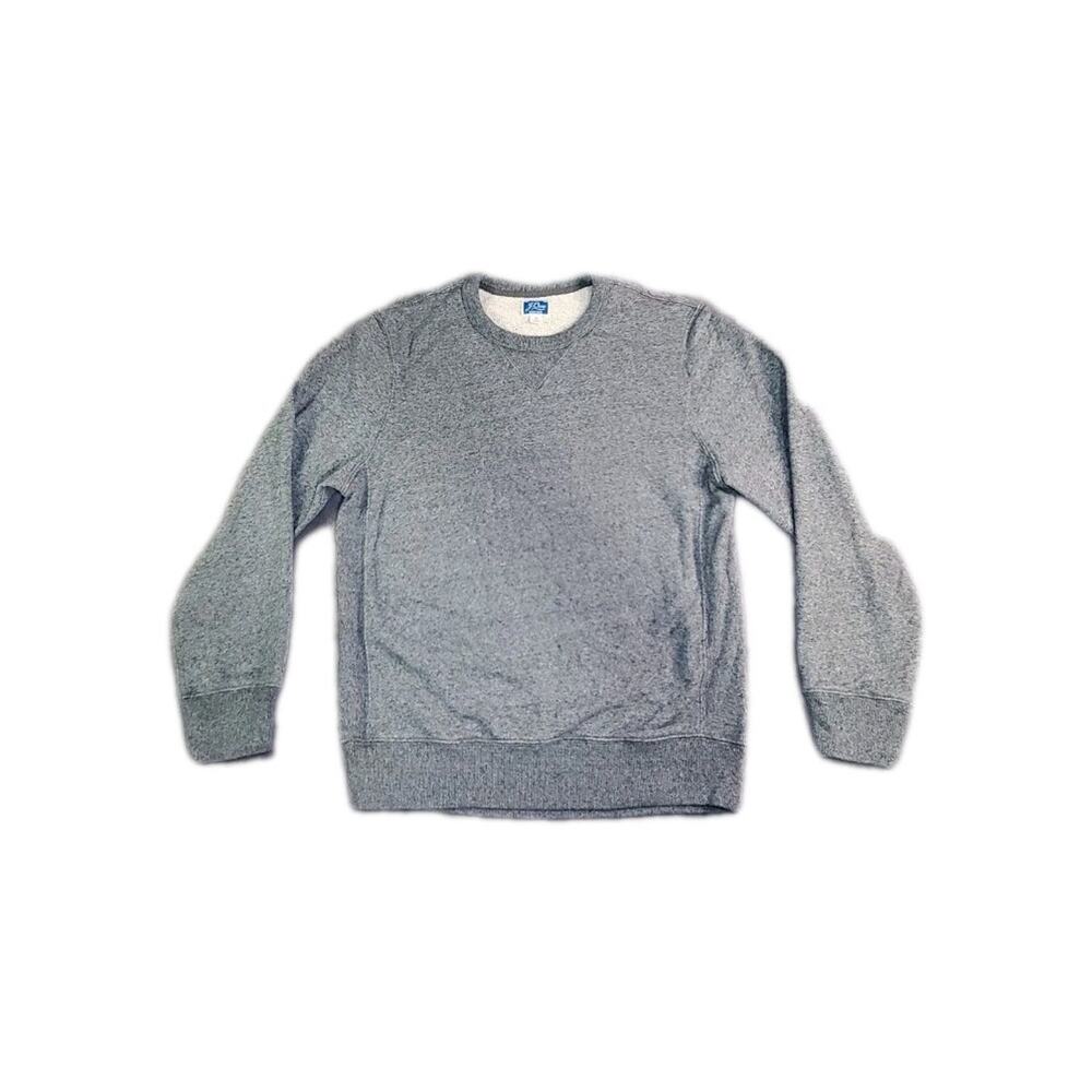 J.Crew Mens Sz S Garment-dyed French Terry Crewneck Sweatshirt Gray AD306 C32